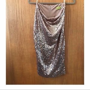 Sequin Rose Gold skirt